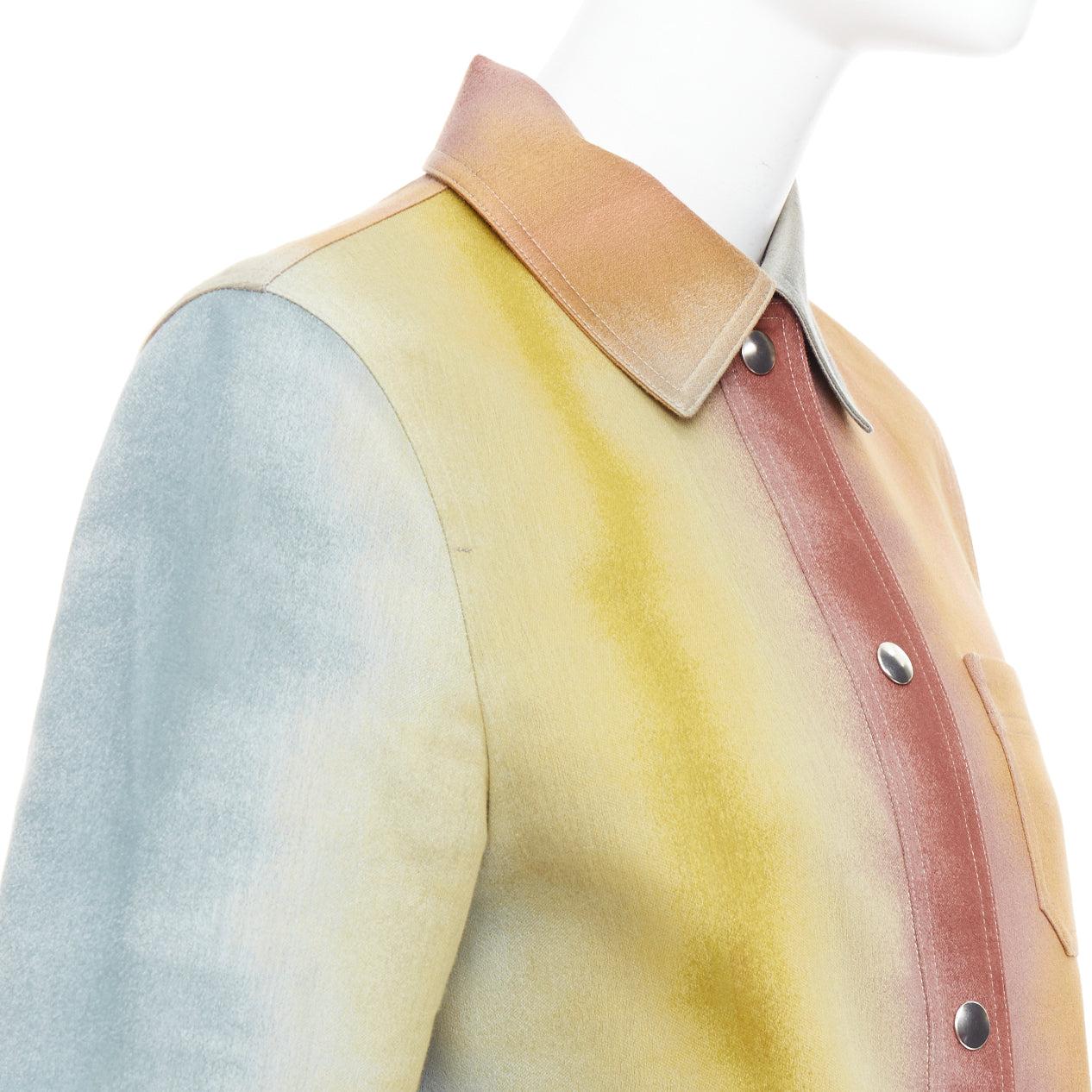 CHRISTIAN DIOR rainbow dye monogram lined trucker coat FR36 S 3