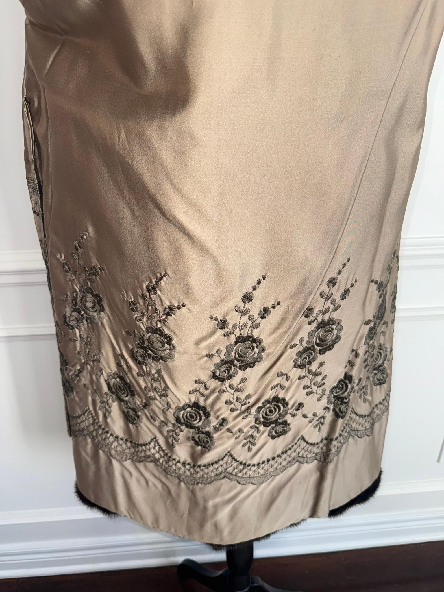 Manteau en fourrure de vison de Christian Dior à col cranté taille 10 M en vente 13