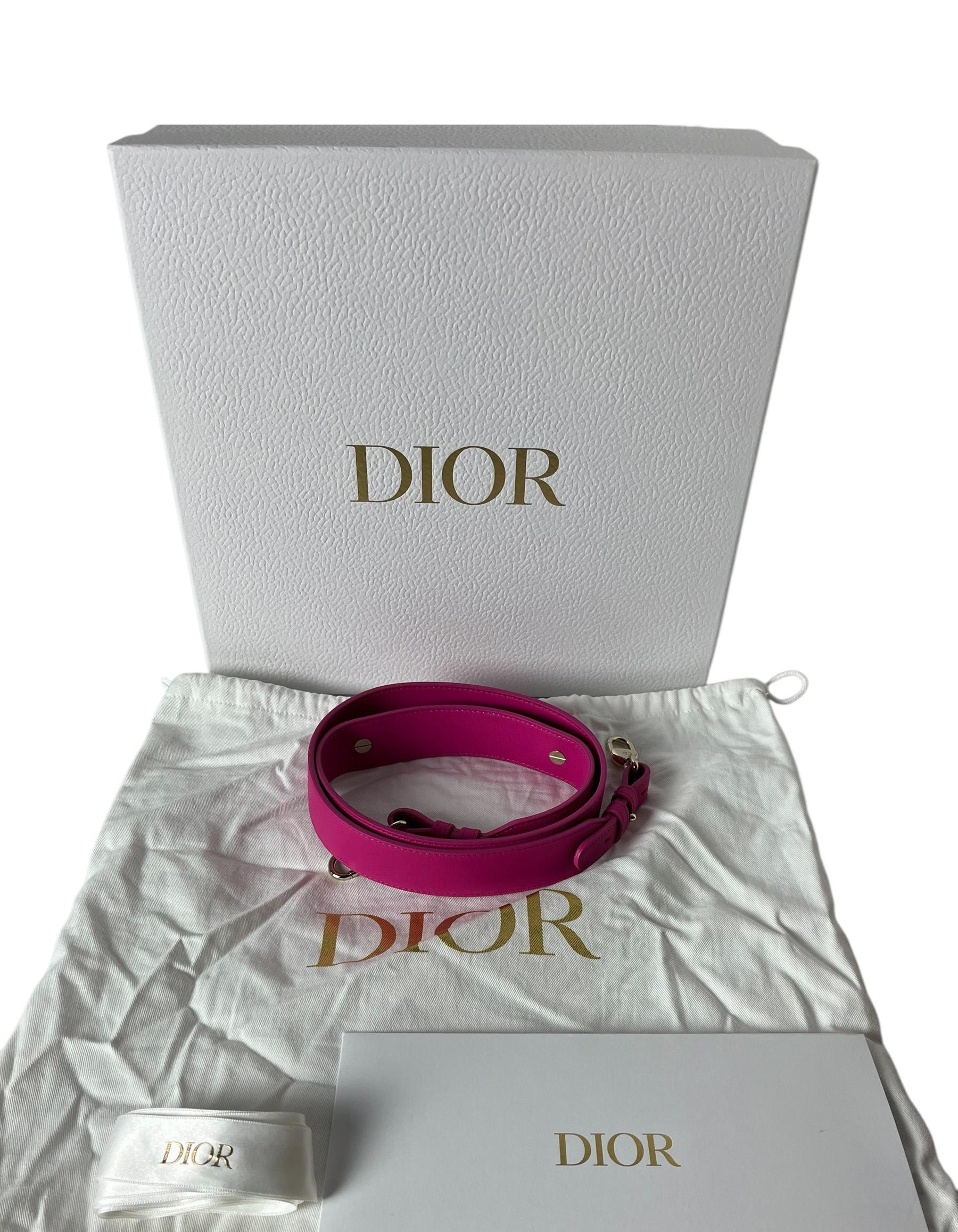 Christian Dior Rani Pink Leather Cannage Quilted My ABCDior Small Lady Dior Bag For Sale 5
