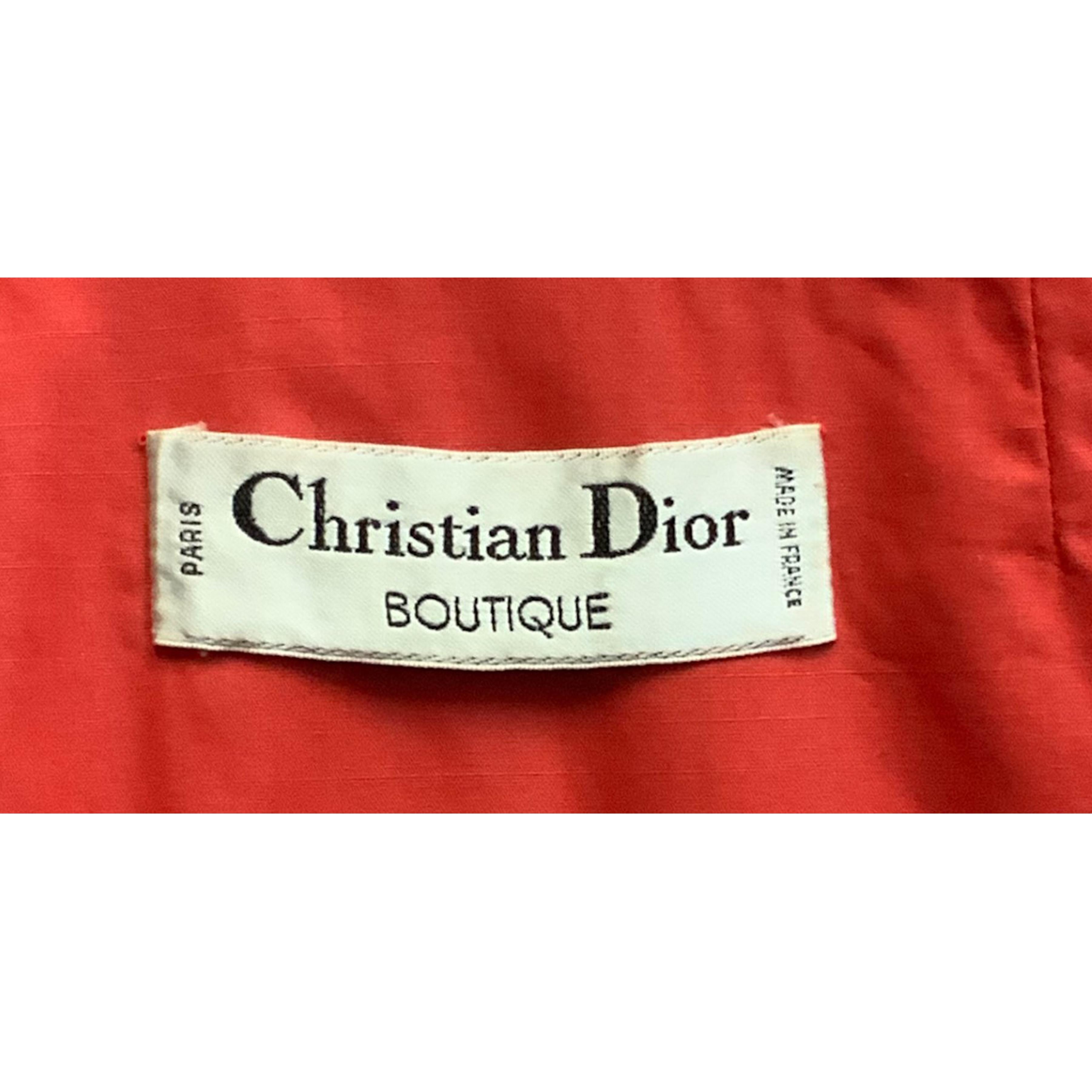 Christian Dior rare  modernist 1960s waxed red mini coat. 4