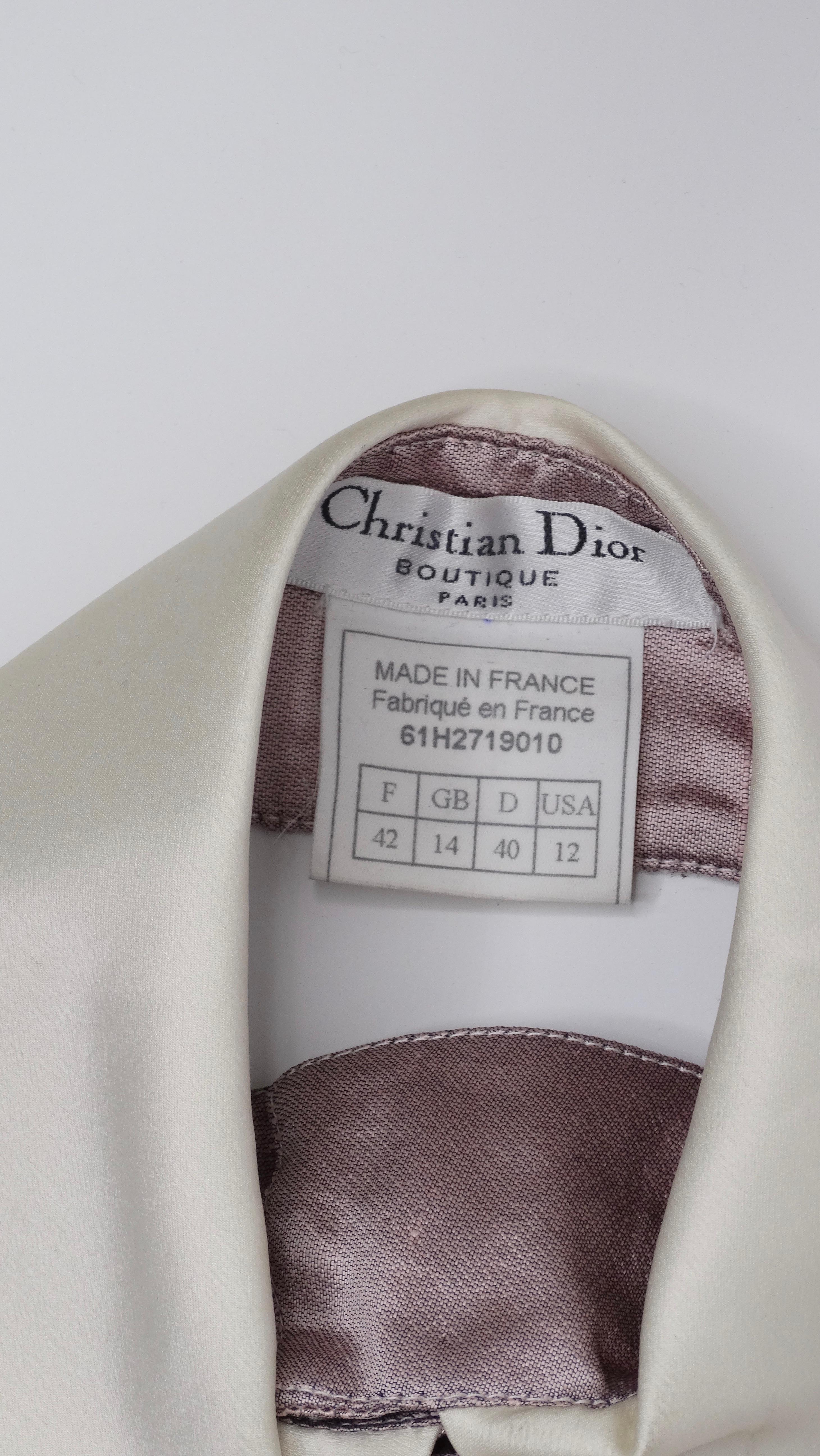 Gray Christian Dior Rare Neck Collar & Tie