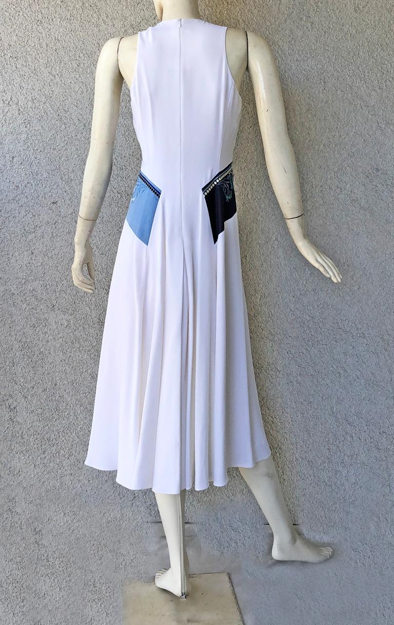 Christian Dior Vestido de Seda Bordada Raf Simmons Rare Runway en venta 2