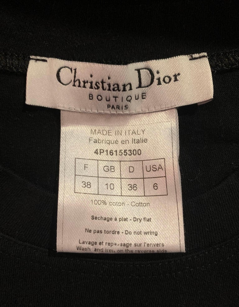Christian Dior RARE Vintage Black/White J'Adore Tank Top sz 6 at 1stDibs