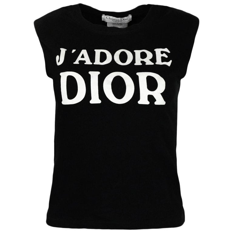 Christian Dior RARE Vintage Black/White J'Adore Tank Top sz 6 at ...