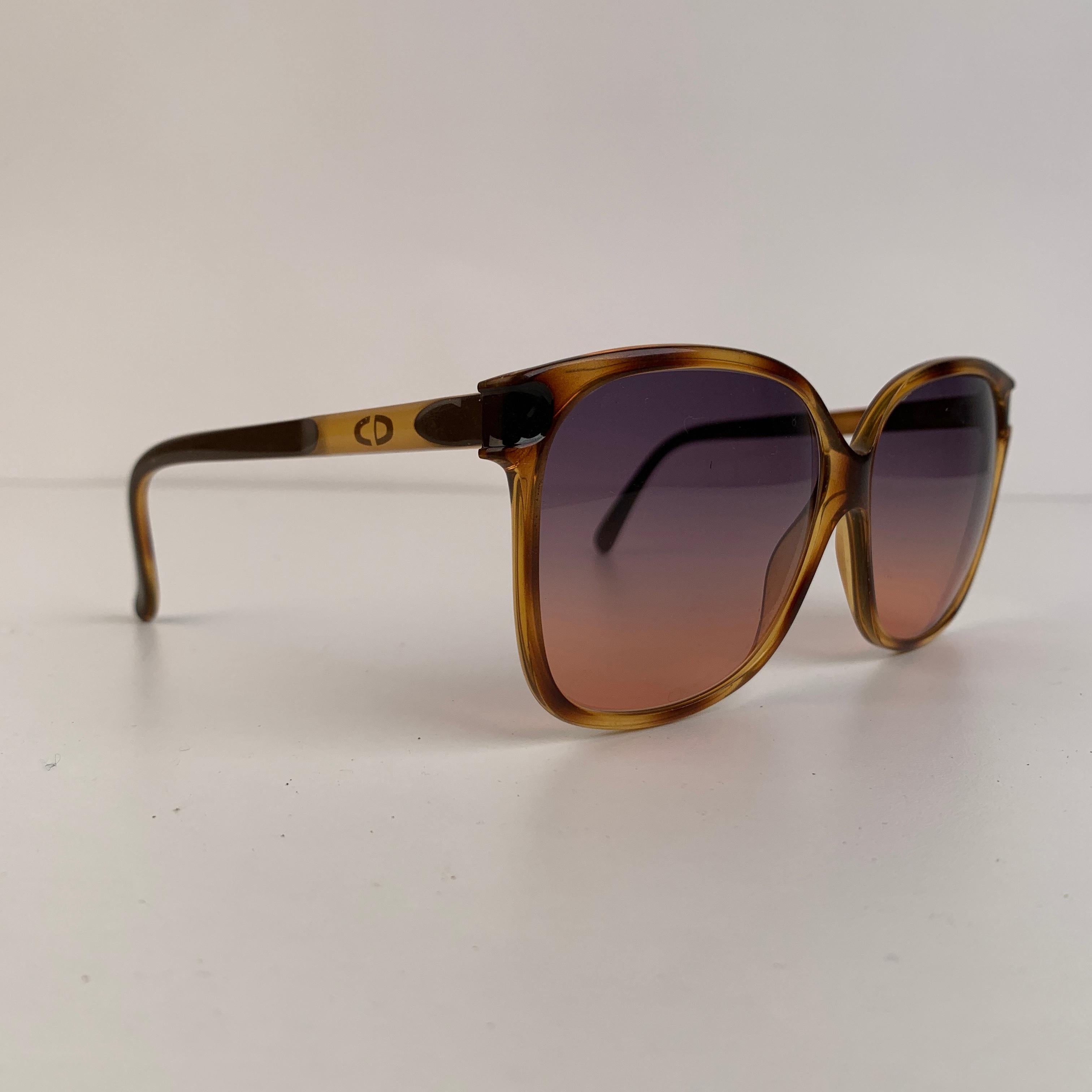 Christian Dior Rare Vintage Unisex Brown Optyl Sunglasses Mod 2284 In Good Condition In Rome, Rome
