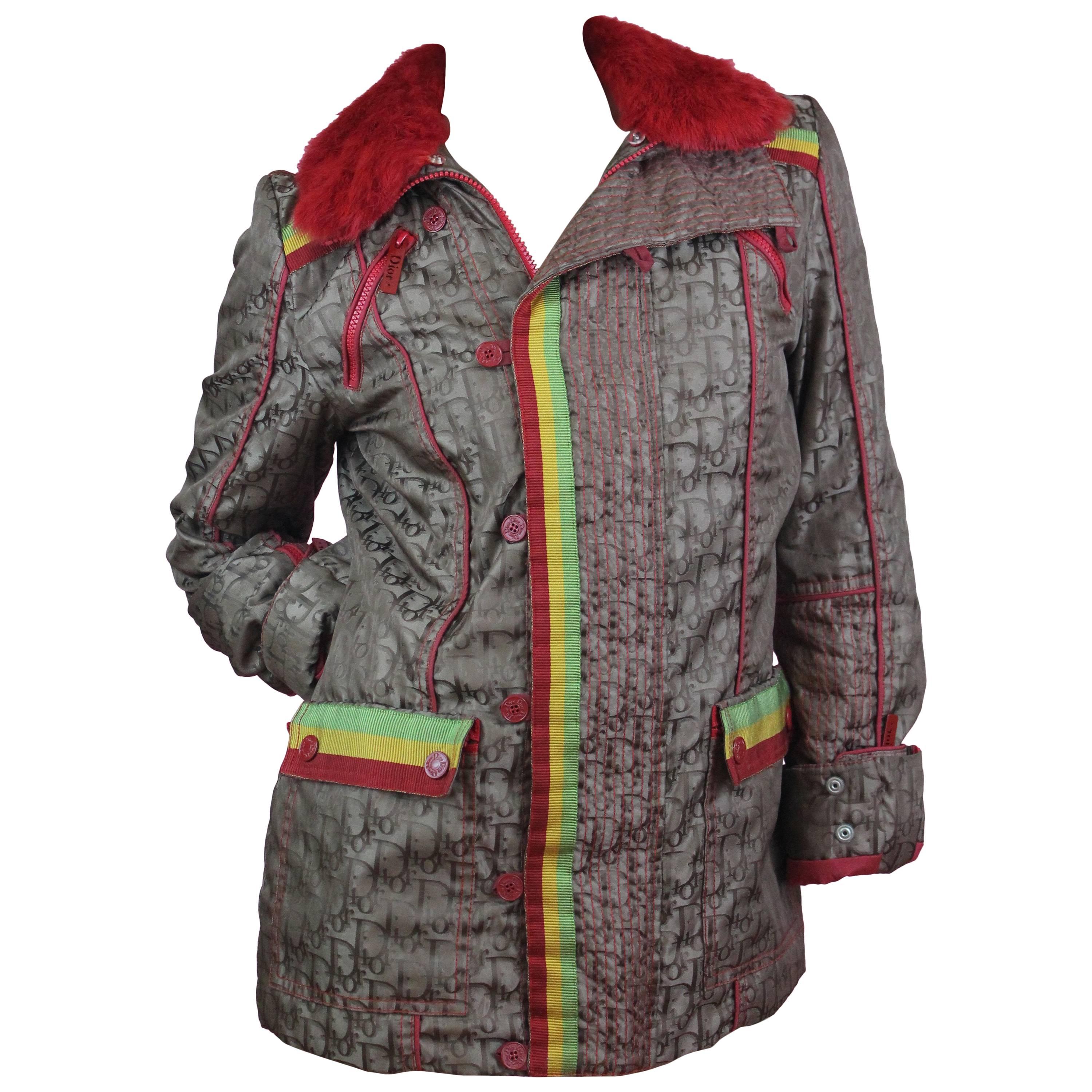 Christian Dior Rasta Ski Jacket from 2004 Size US 6