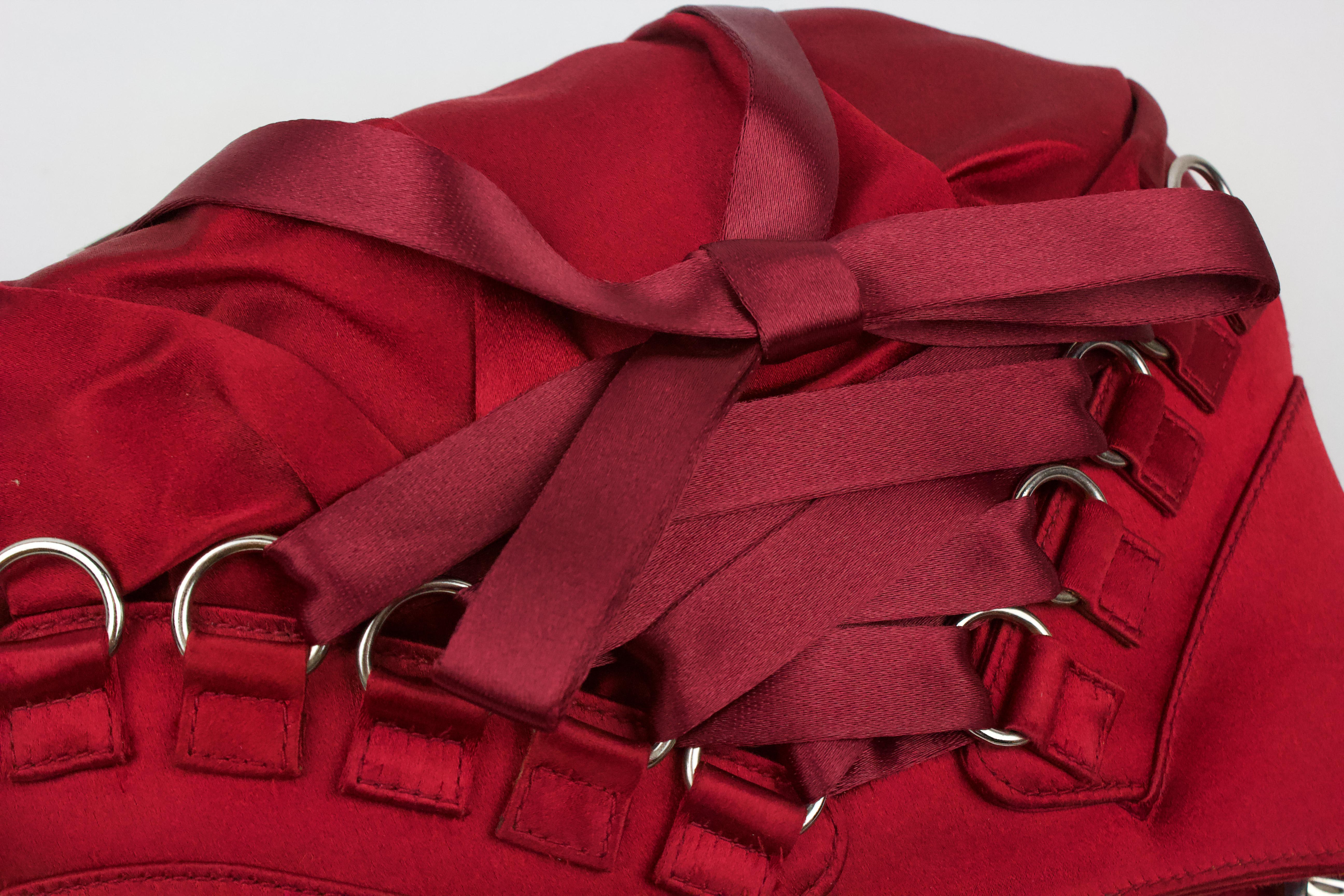 Christian Dior Red Ballerina Corset Bag 10