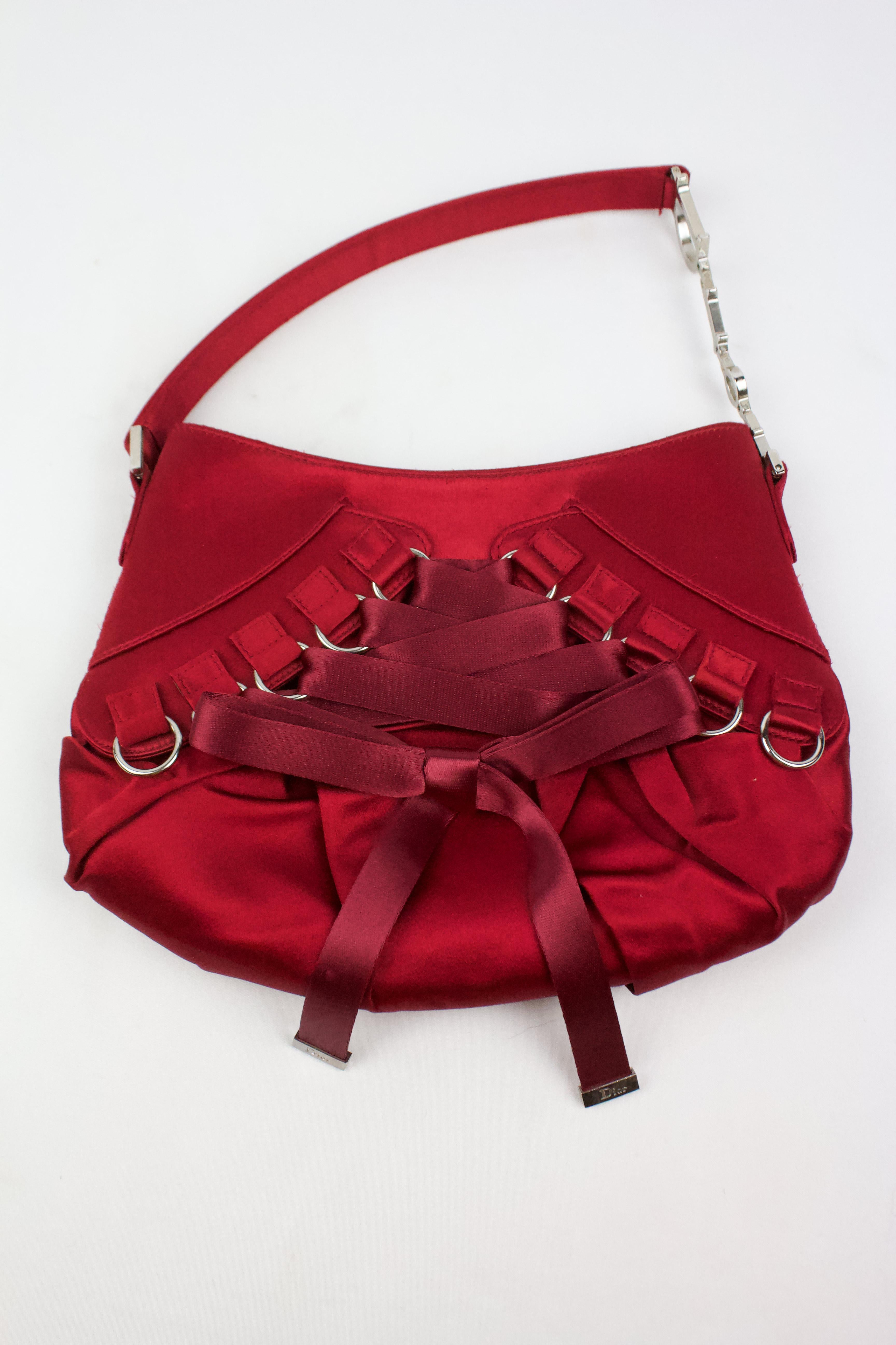 Christian Dior Red Ballerina Corset Bag 3