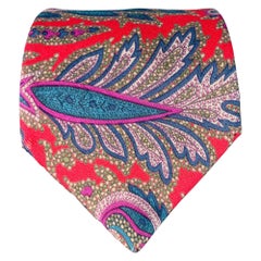 CHRISTIAN DIOR - Cravatta in seta con motivo Paisley rosso e blu