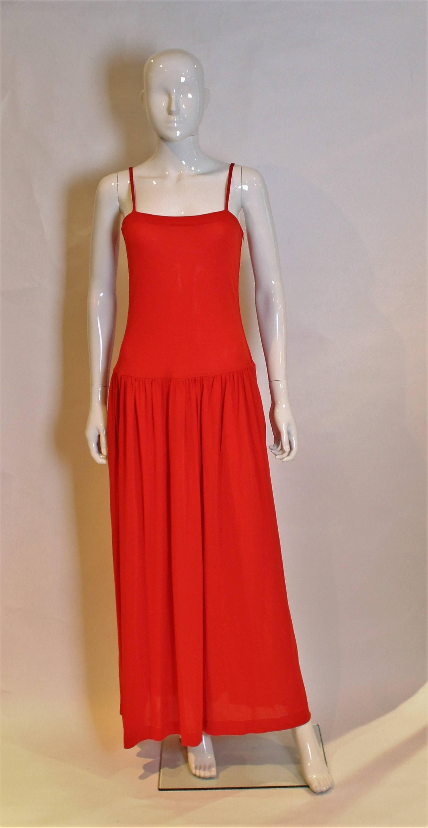 Christian Dior Red Boutique Paris Dress and Evening Top In Excellent Condition For Sale In London, GB