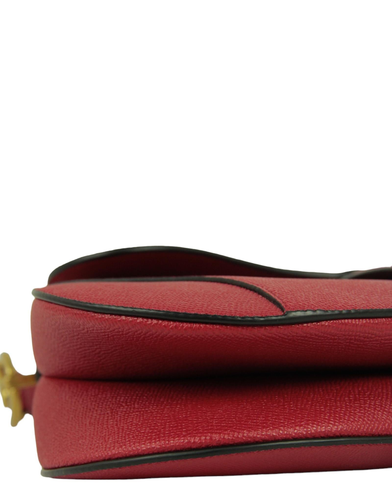 De las mujeres Christian Dior Bolso rojo de piel de becerro con correa en venta