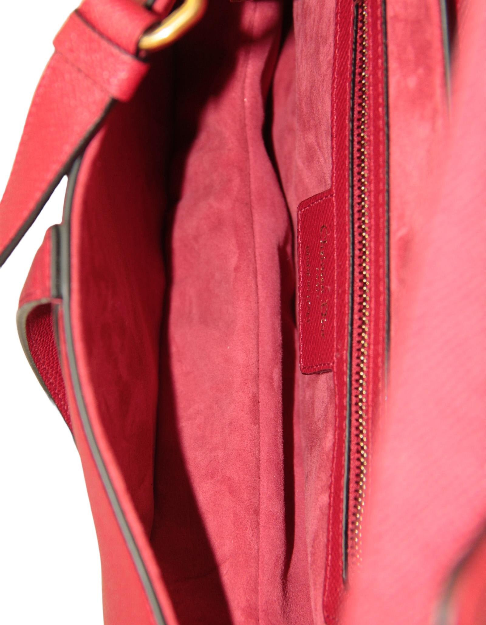 Christian Dior Bolso rojo de piel de becerro con correa en venta 2