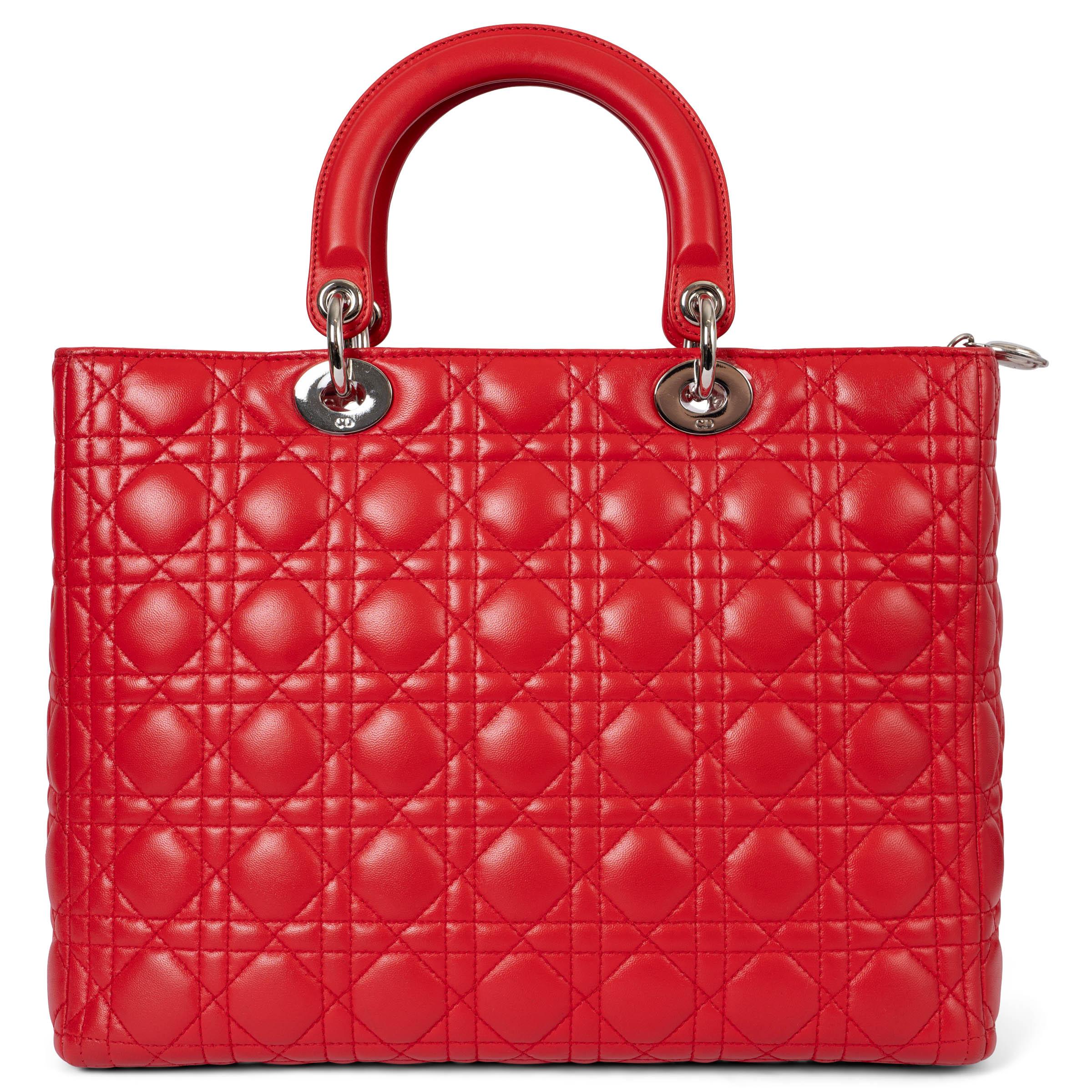 Dior lady bag red new arrivals