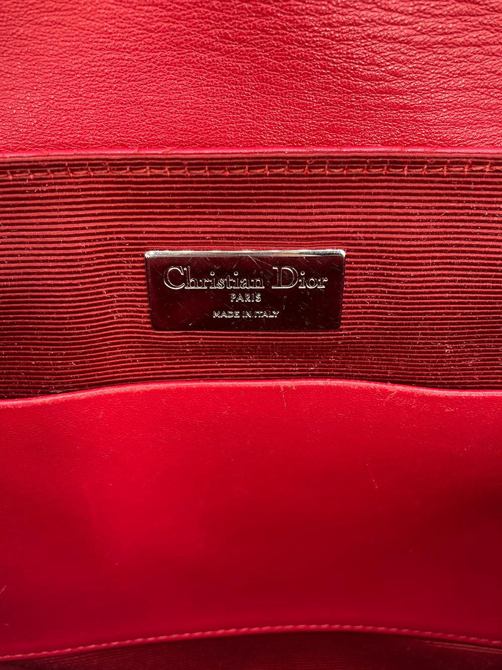 Christian Dior Red Cannage Quilted Leather Stardust Backpack 5
