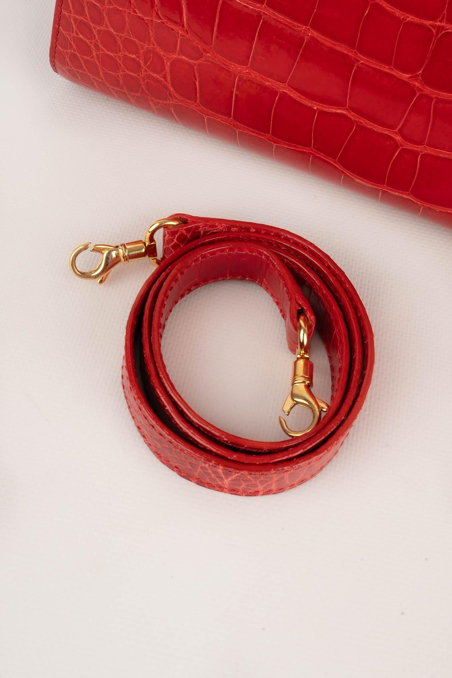 Christian Dior Red Crocodile Bag, 1993 8