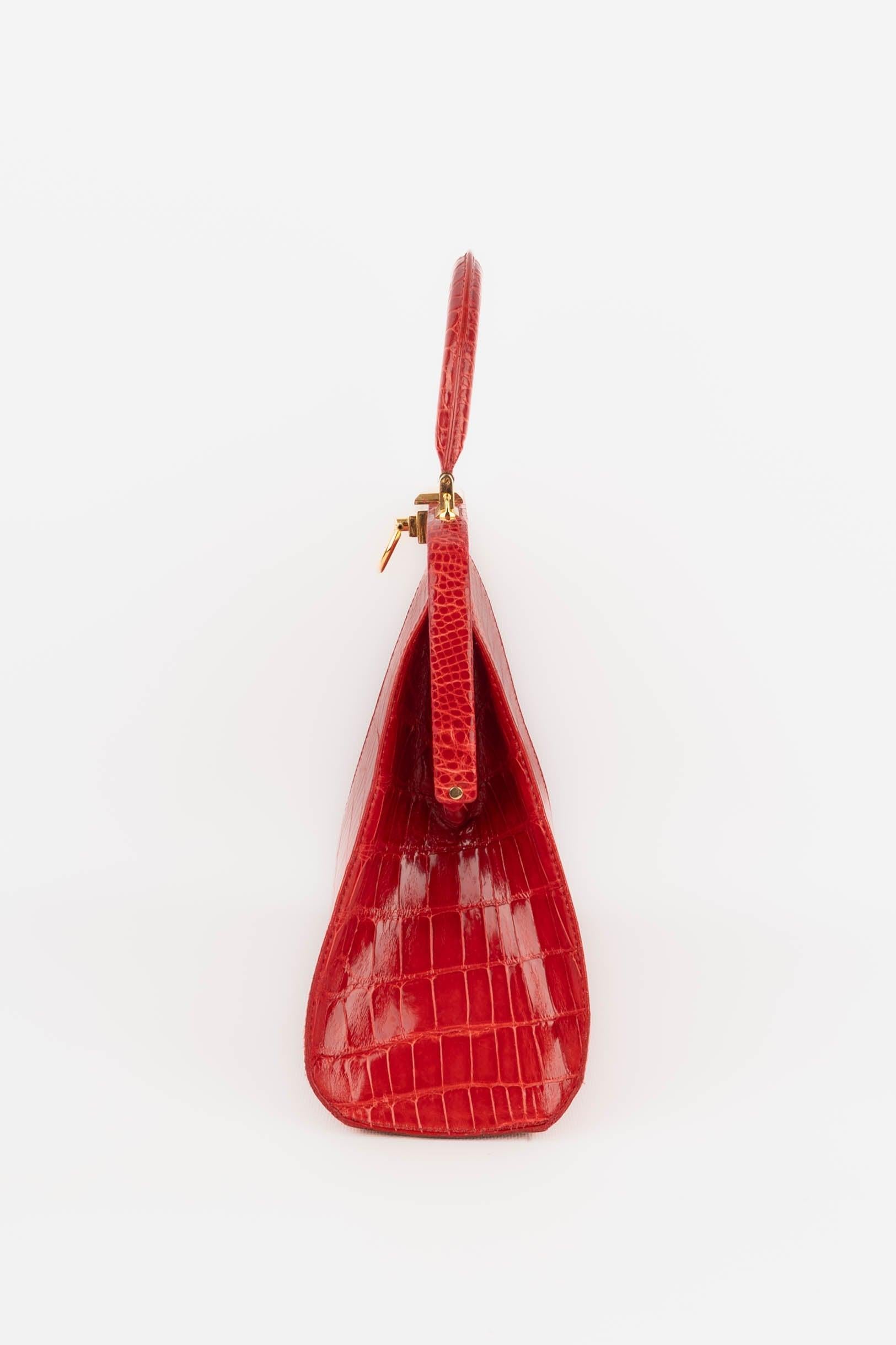 Christian Dior Red Crocodile Bag, 1993 1