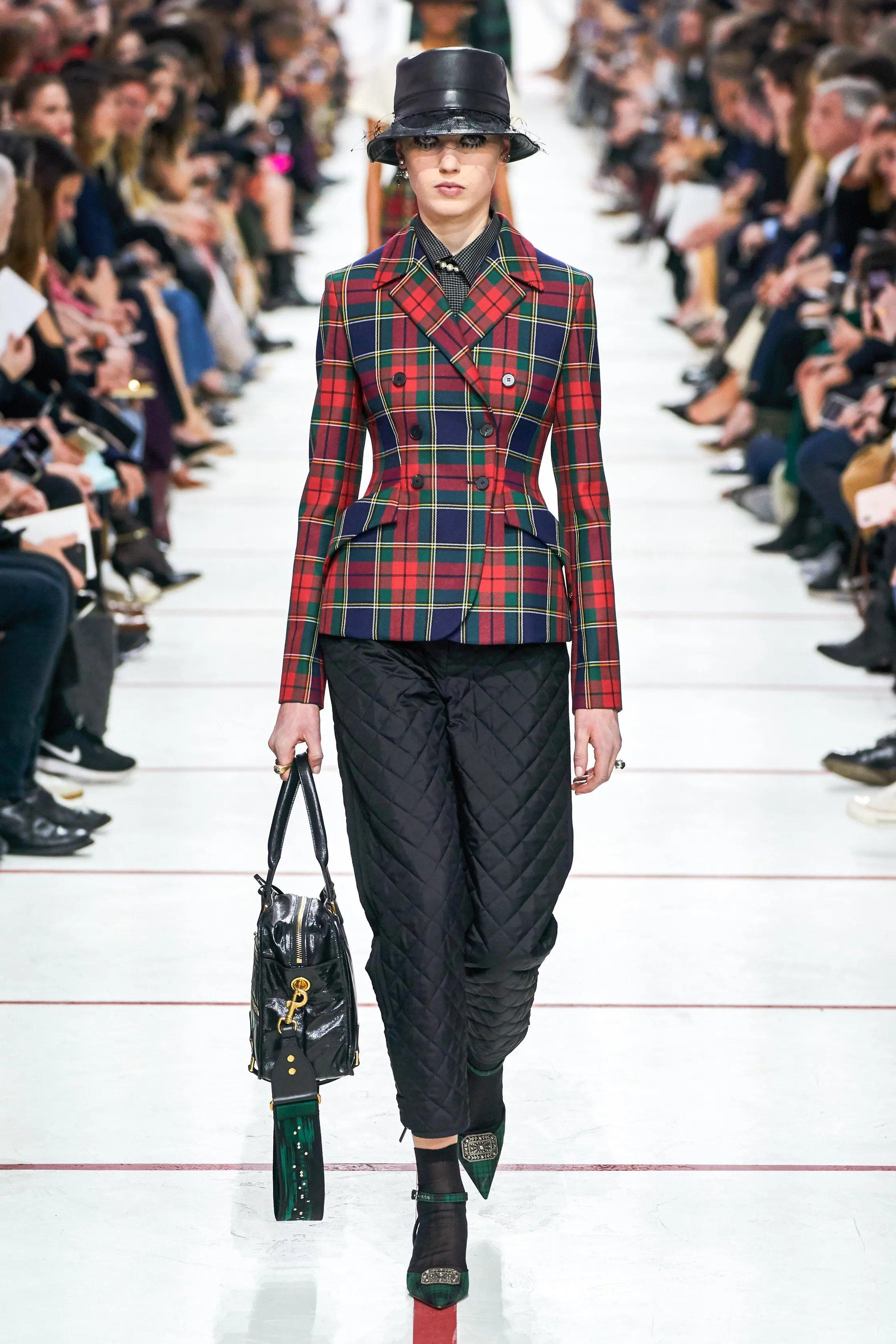 CHRISTIAN DIOR red green wool 2019 TARTAN BAR Blazer Jacket 40 M 1
