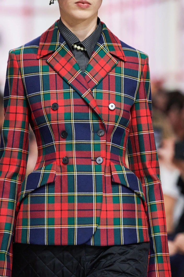 Fashion Dior Plaid Jacket CHRISTIAN DIOR Red Green Wool 2019