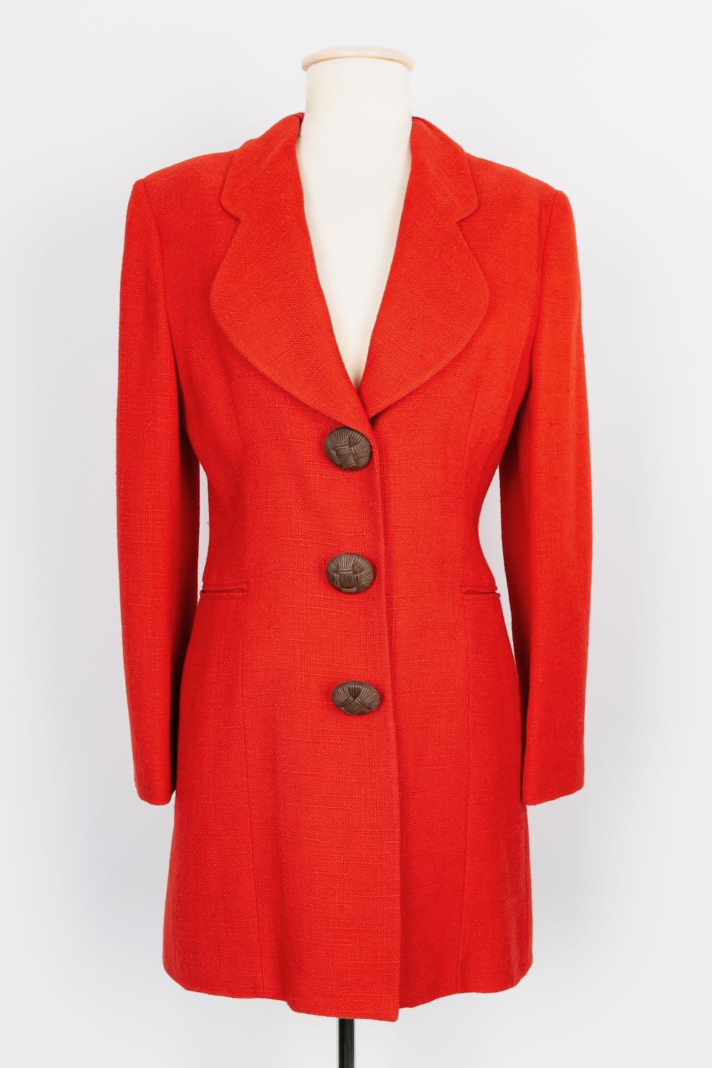 Christian Dior Red Linen and Cotton Three-Piece Set For Sale 9