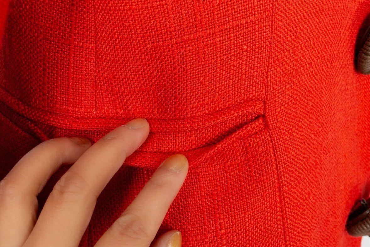 Christian Dior Dreiteiliges Set aus rotem Leinen und Baumwolle im Angebot 12