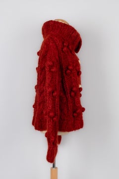 Christian Dior Red Mohair Cardigan, 1999
