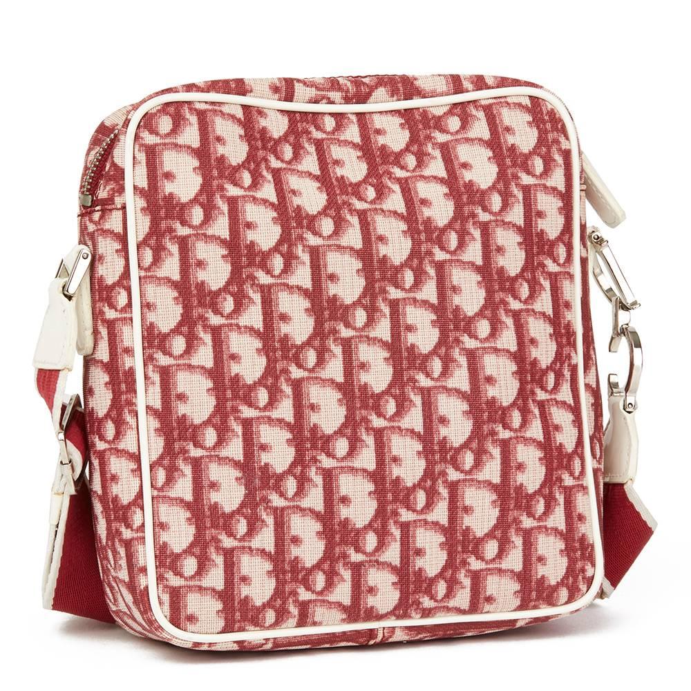 red monogram bag