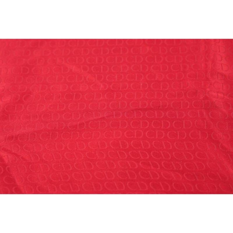 Christian Dior Red Monogram Trotter Silk Scarf 862847 4