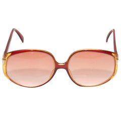 Christian Dior Red & Orange Oversized Sunglasses