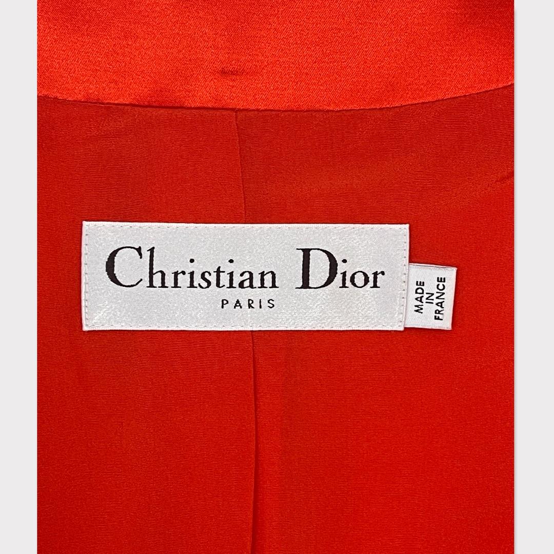 Women's Christian Dior Red Silk Cape  For Sale