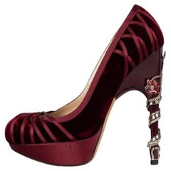 Talons en velours rouge Christian Dior - Taille 35.5 (Taille 36)