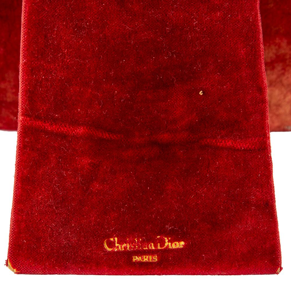 Espejo de salón Christian Dior de terciopelo rojo, París, años 50 Imperio en venta