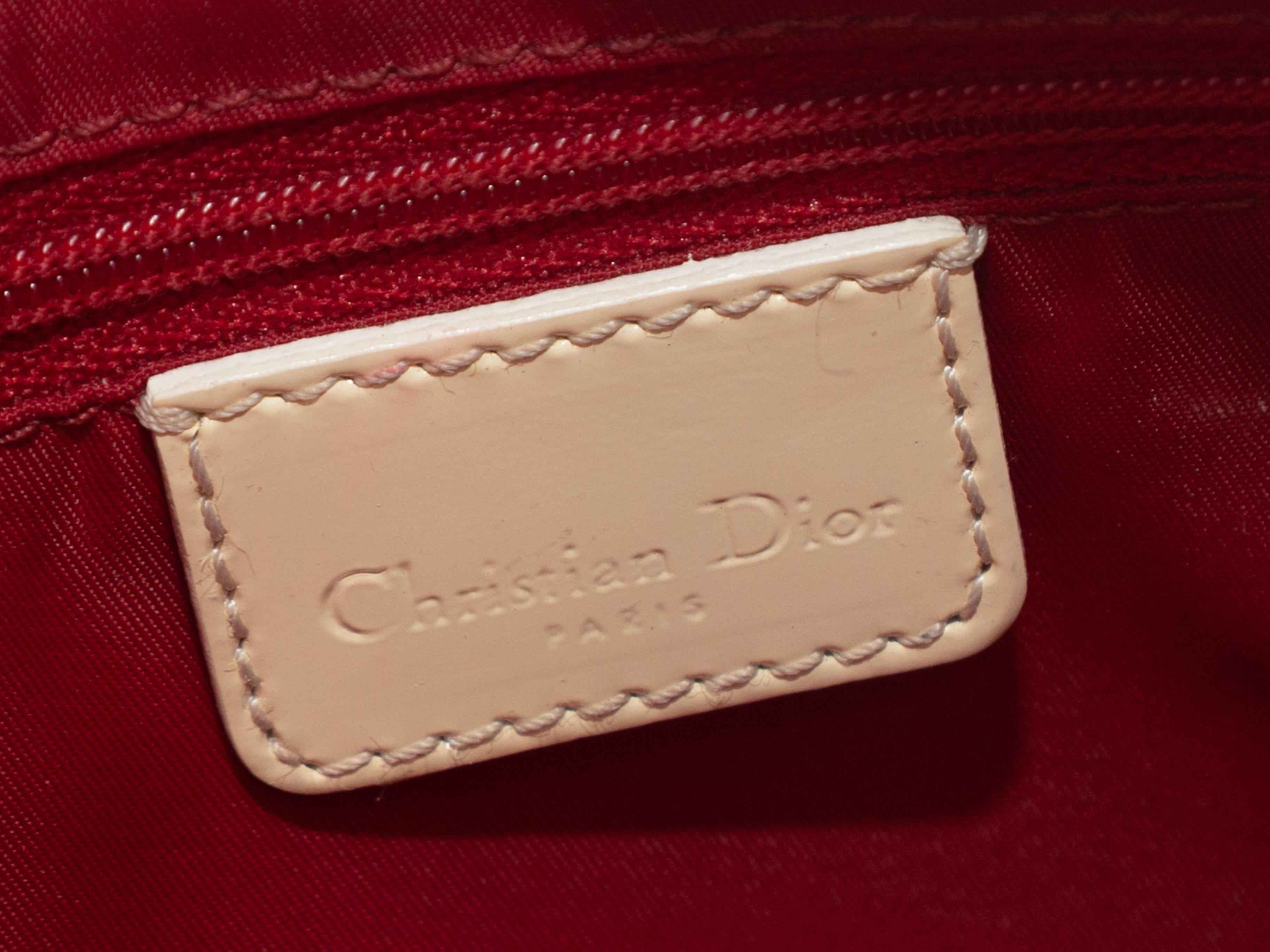 christian dior red and white bag