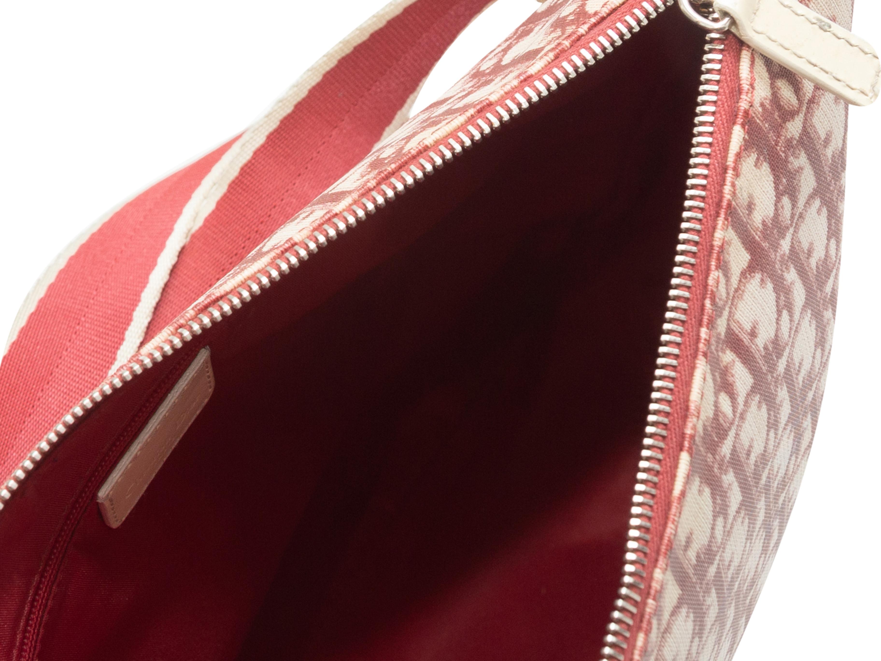 red and white christian dior bag