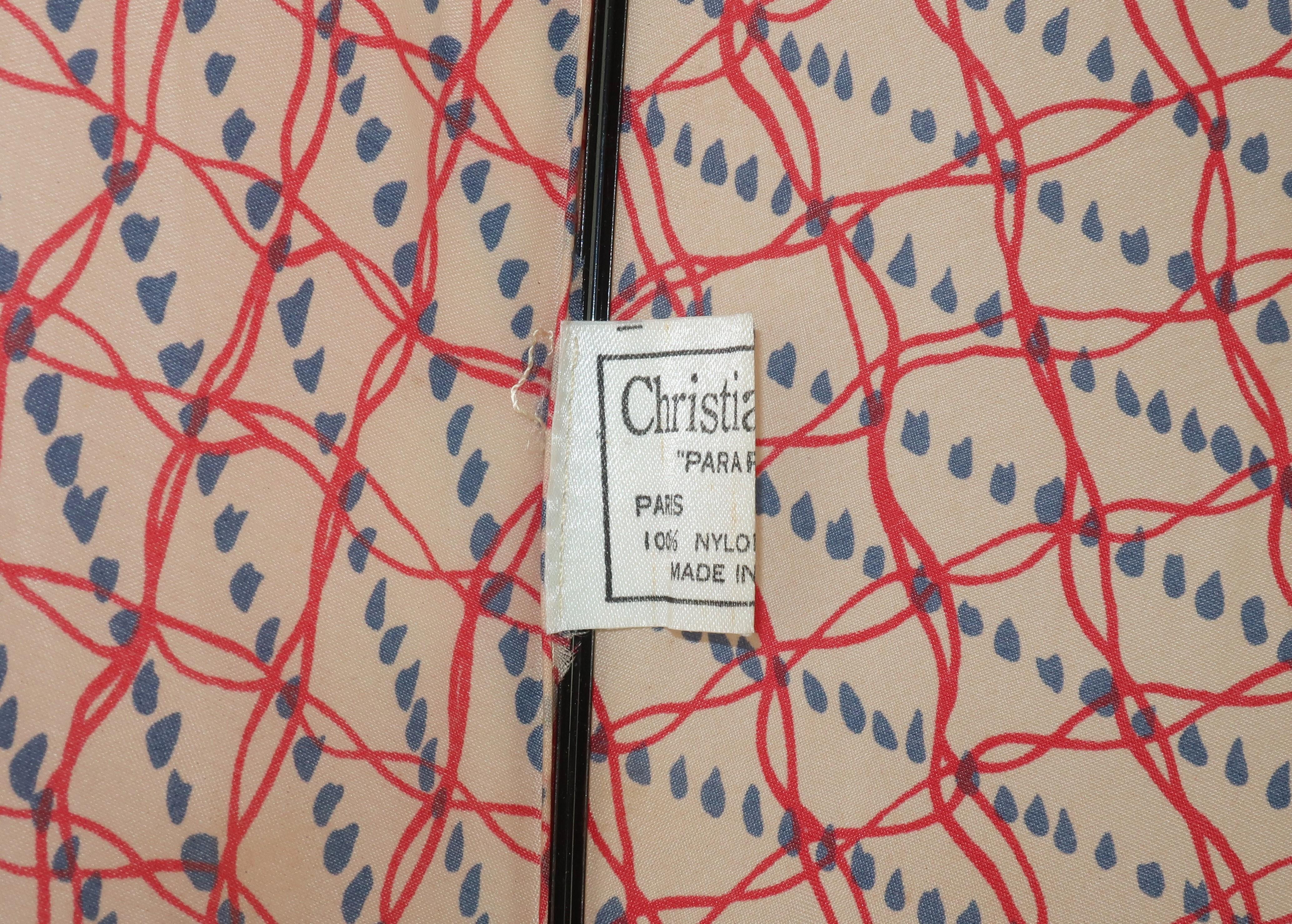 Christian Dior Red, White & Blue Parapluies Umbrella, 1970's 4