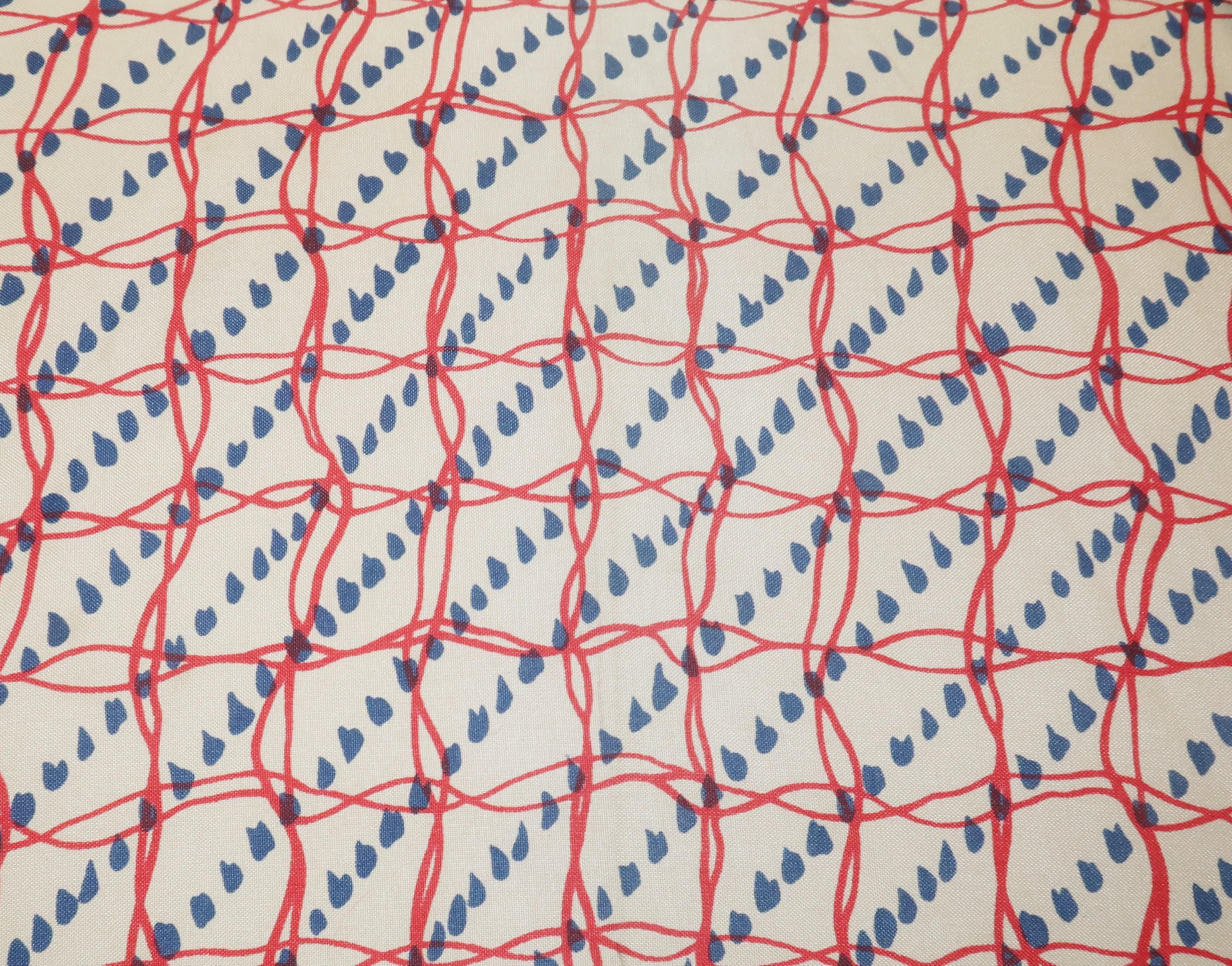 Christian Dior Red, White & Blue Parapluies Umbrella, 1970's 1