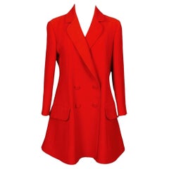 Christian Dior Red Wool and Silk Coat Size 40FR, 2006