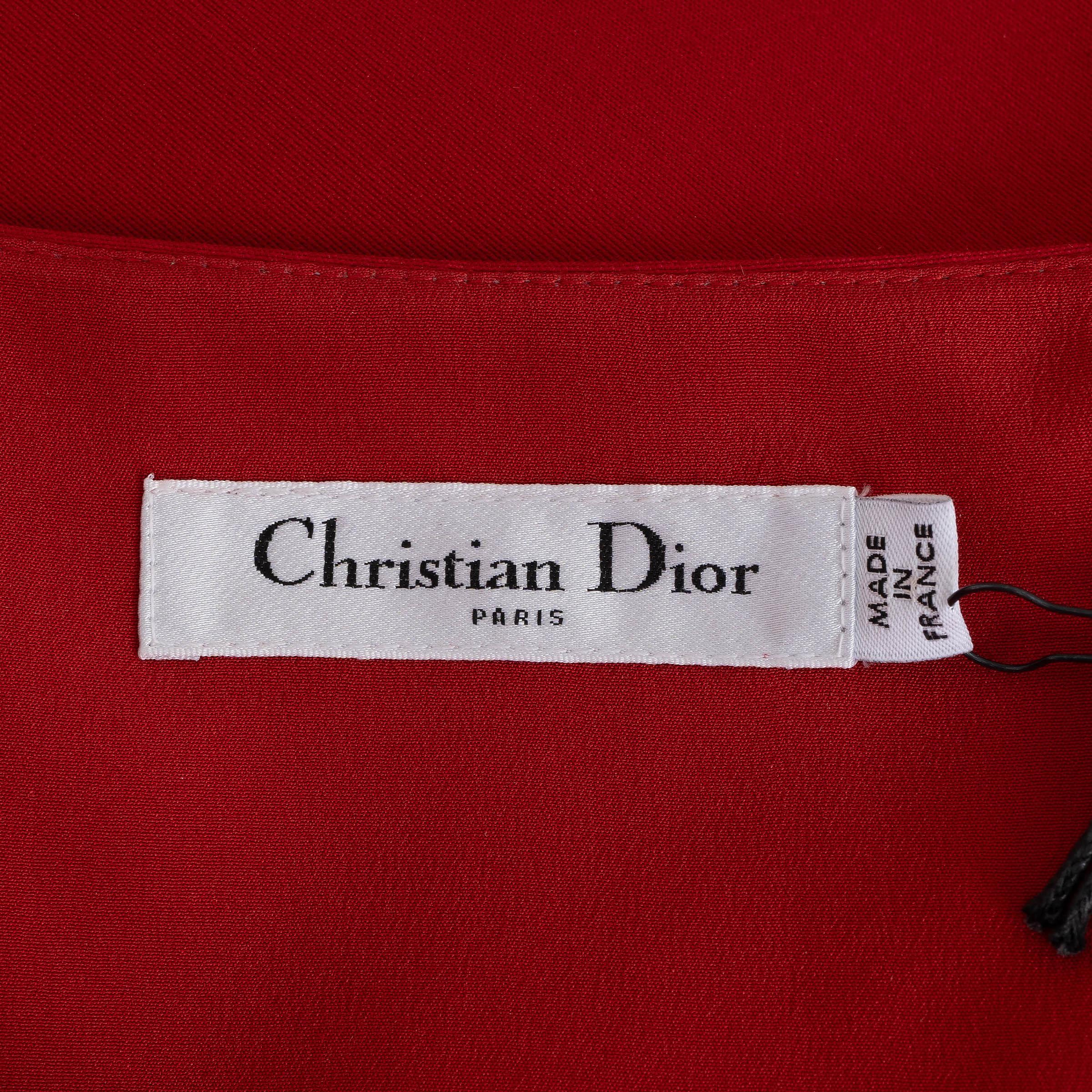 CHRISTIAN DIOR - Vestito MIDI COCKTAIL con cintura in lana e seta 2023 36 XS in vendita 1
