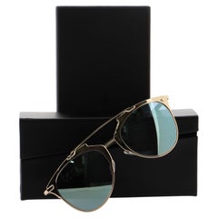 Christian Dior Reflected Aviator Sunglasses Metal Gold, Green