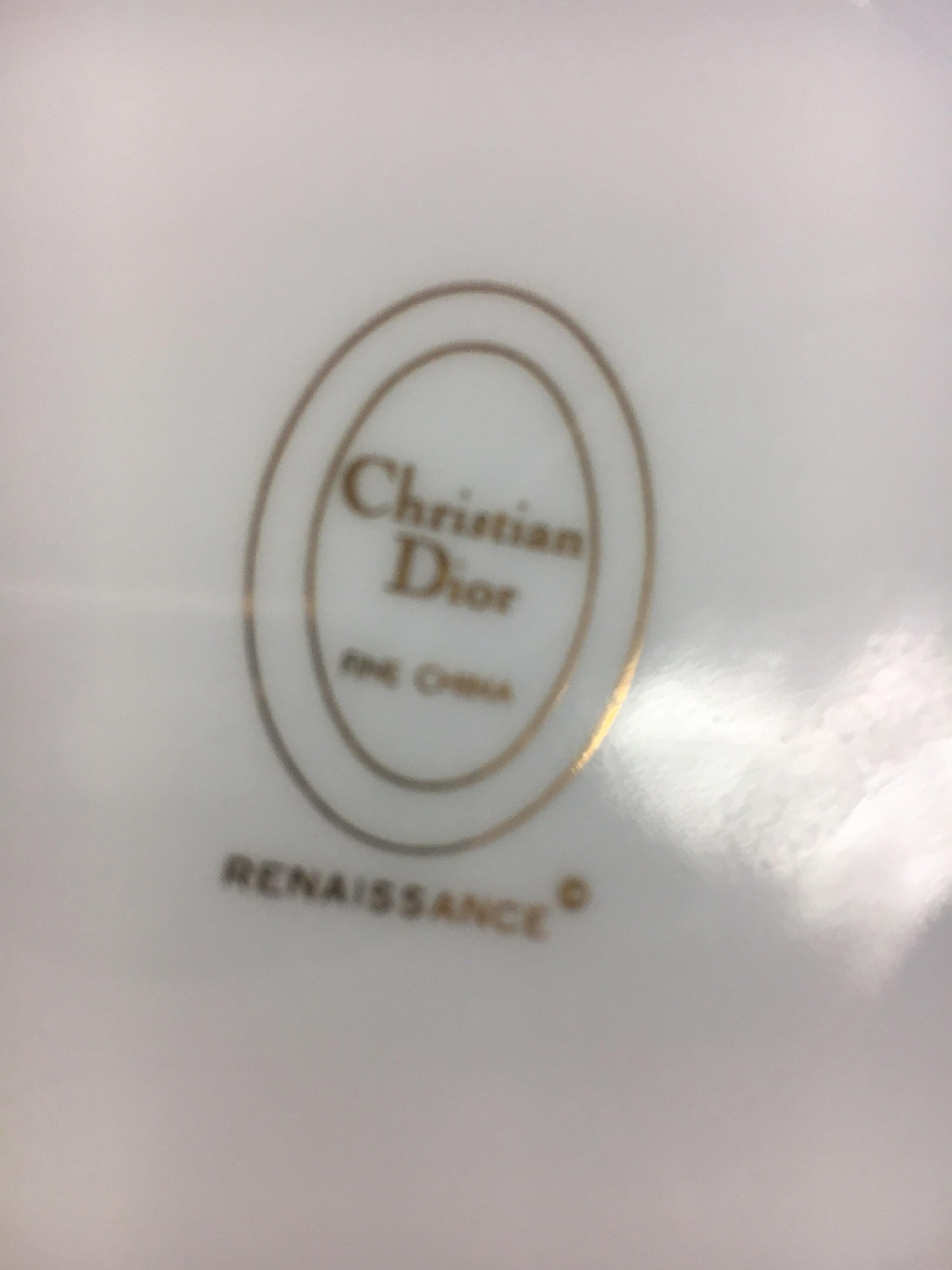 Christian Dior Renaissance Porcelain Tea Coffee Service Cream and Sugar 1