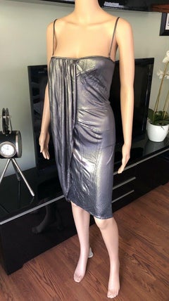 Christian Dior Resort 2007 Runway Metallic Draped Dress