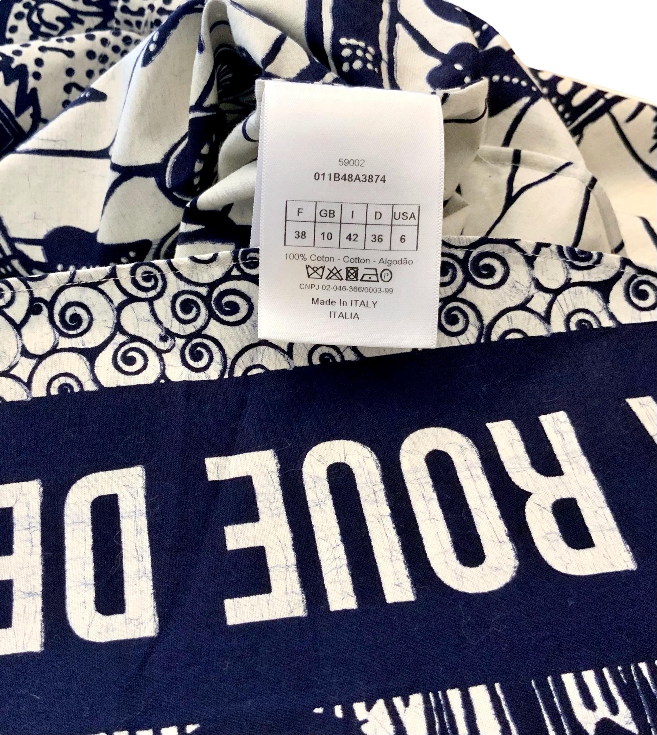 Christian Dior Resort 2020 La Roue de Fortune Cotton Shirt 1