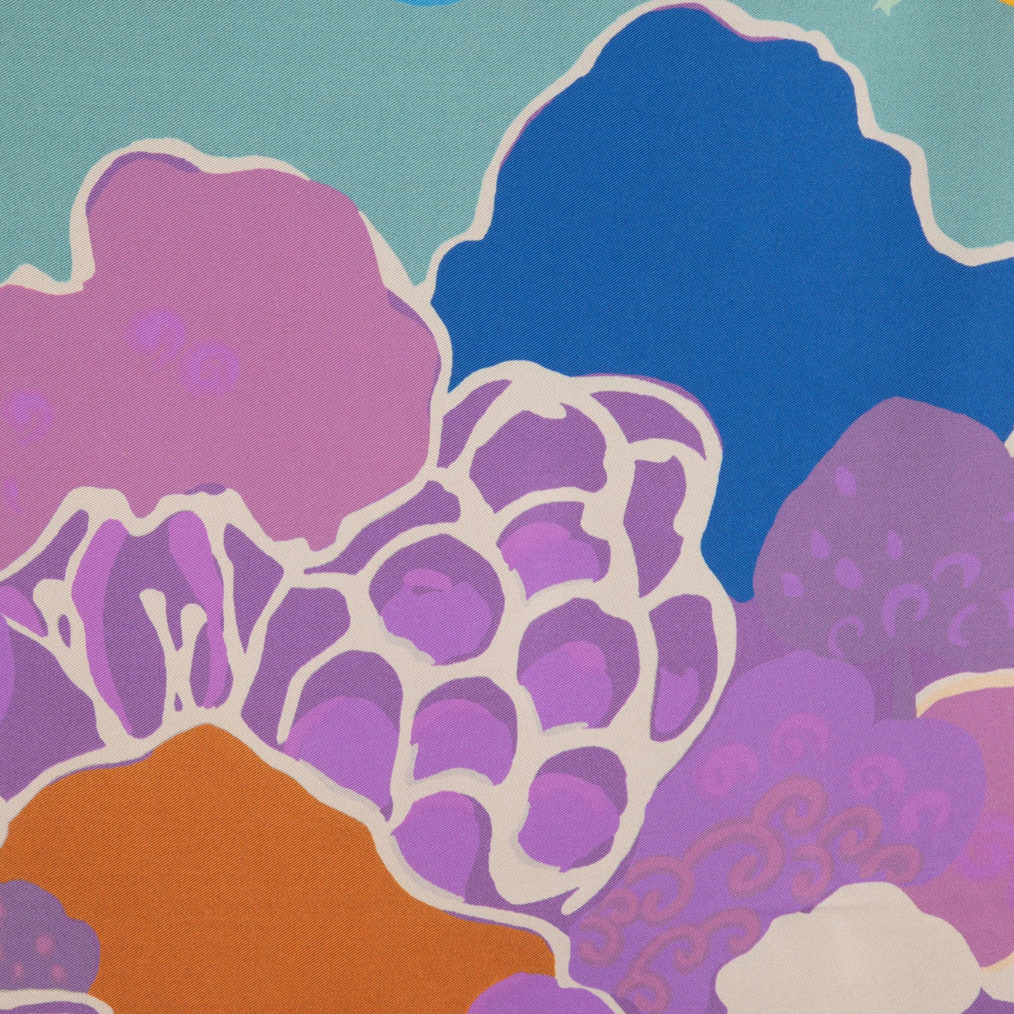 Christian Dior Reversible 90cm Ciel de Reve Silk Scarf In New Condition In DOUBLE BAY, NSW