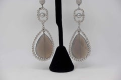 Christian Dior Ohrringe mit Strass und Quarz