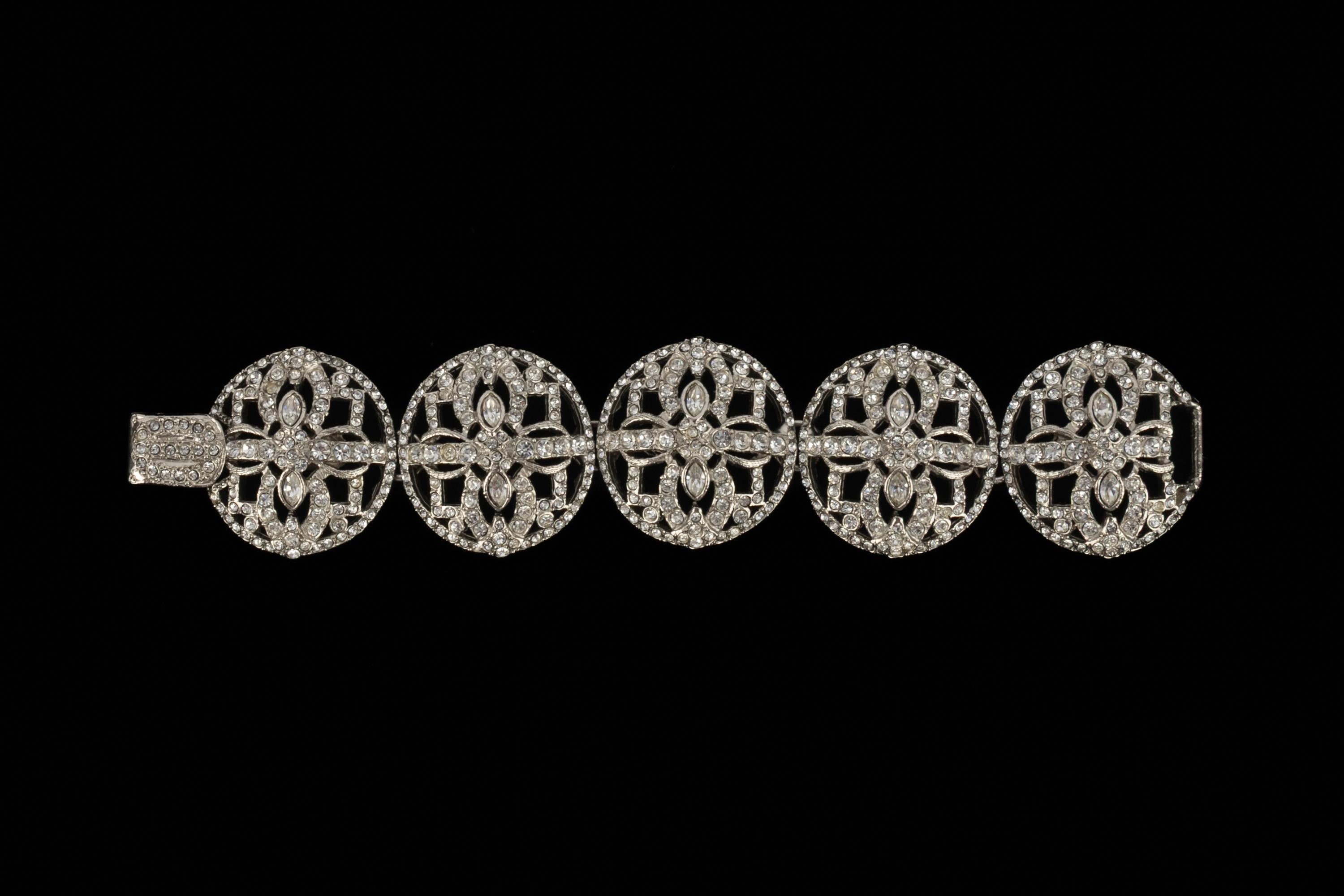 Pulsera de estrás Christian Dior en Excelente estado para la venta en SAINT-OUEN-SUR-SEINE, FR