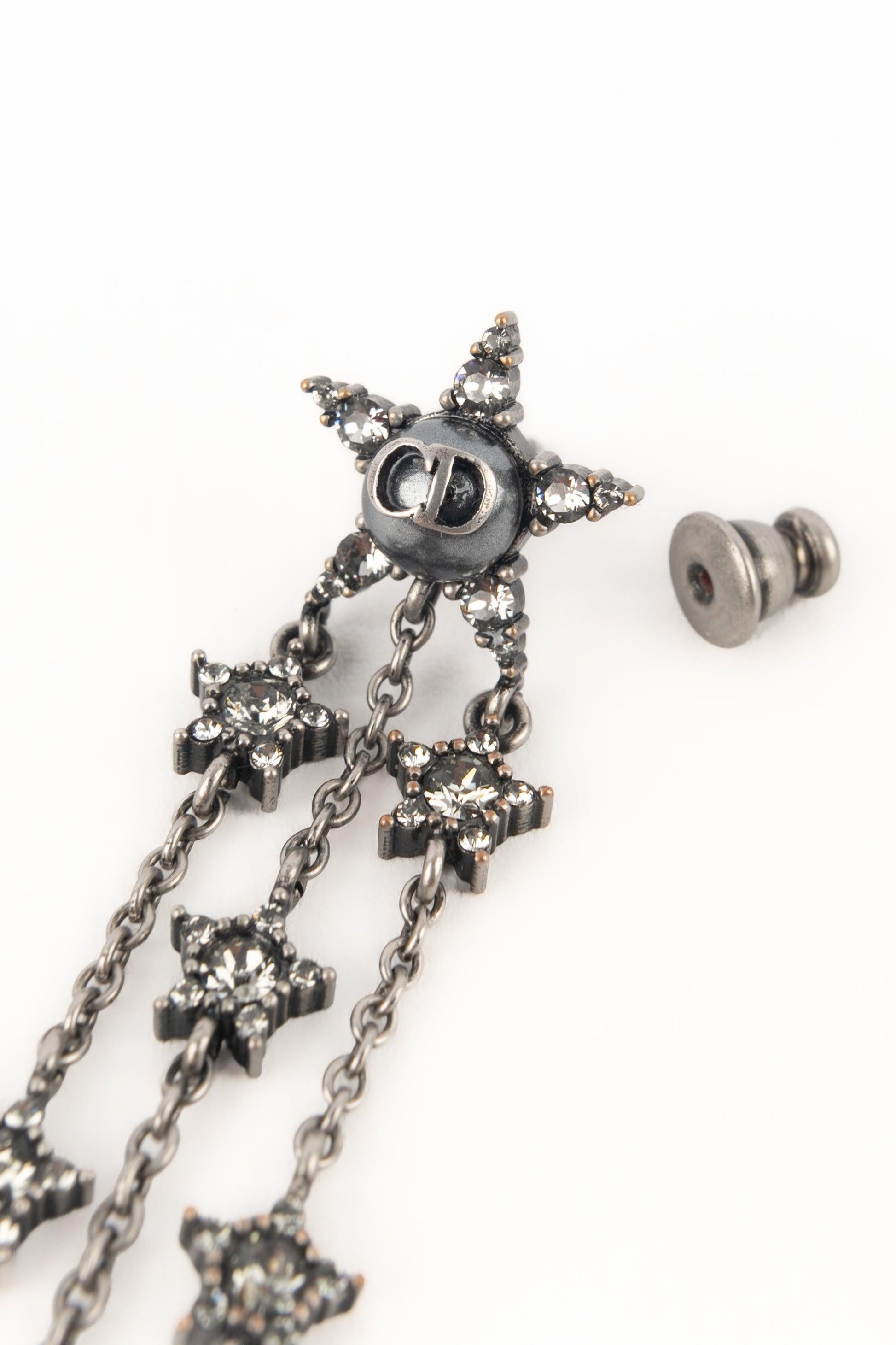 Women's Christian Dior Rhinestoned Earring For Sale