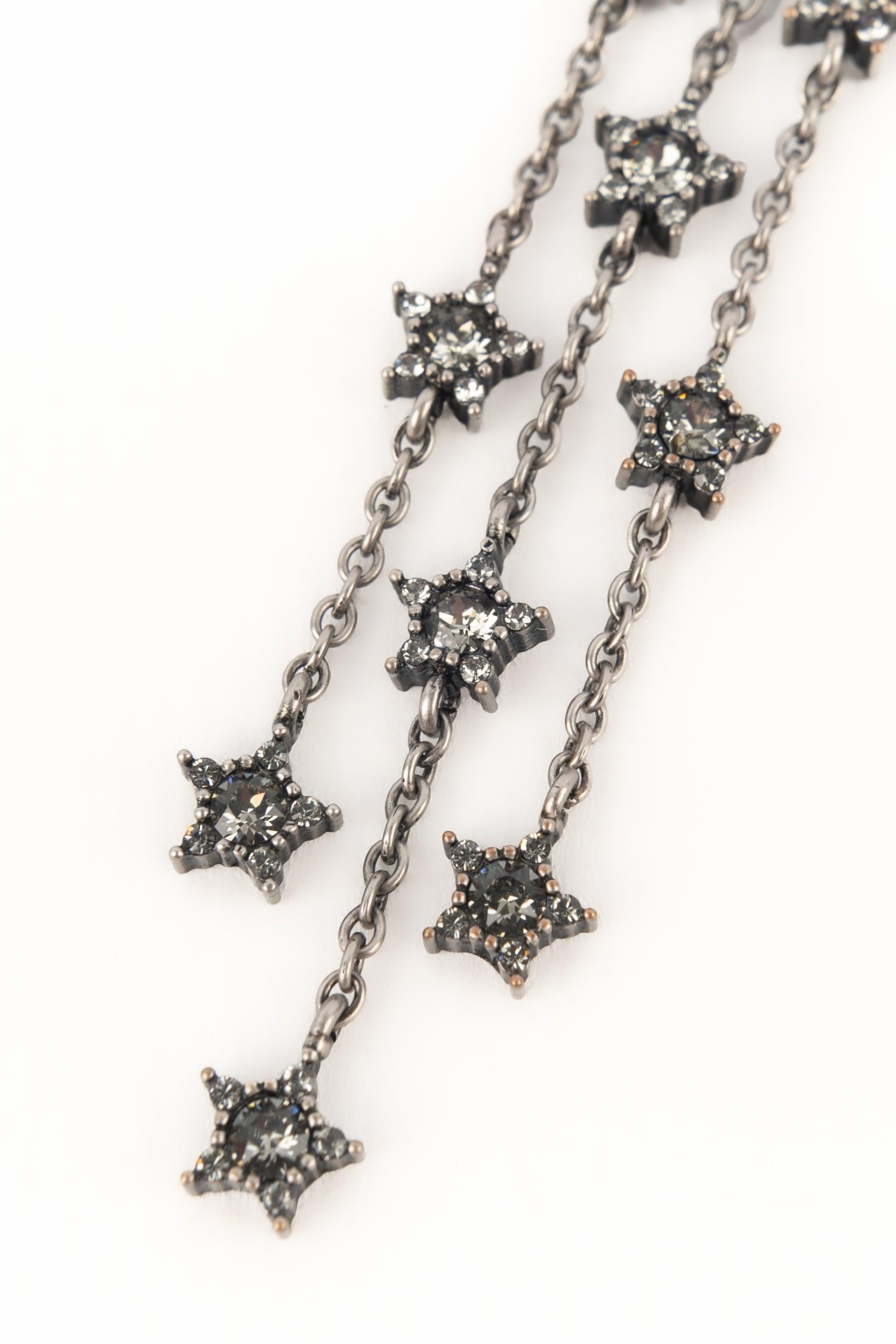 Christian Dior Rhinestoned Earring For Sale 1