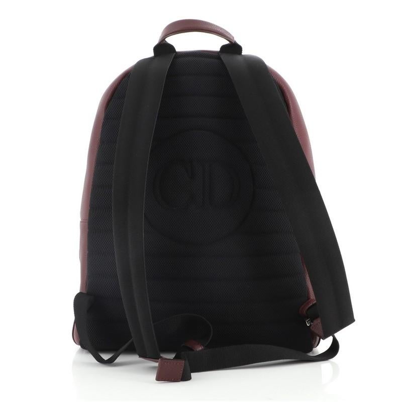 Christian Dior Rider Rucksack aus Leder Groß (Schwarz)