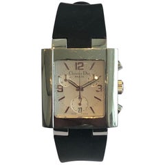 Christian Dior Riva Chrono Stainless Steel Watch, Montre Riva Acier