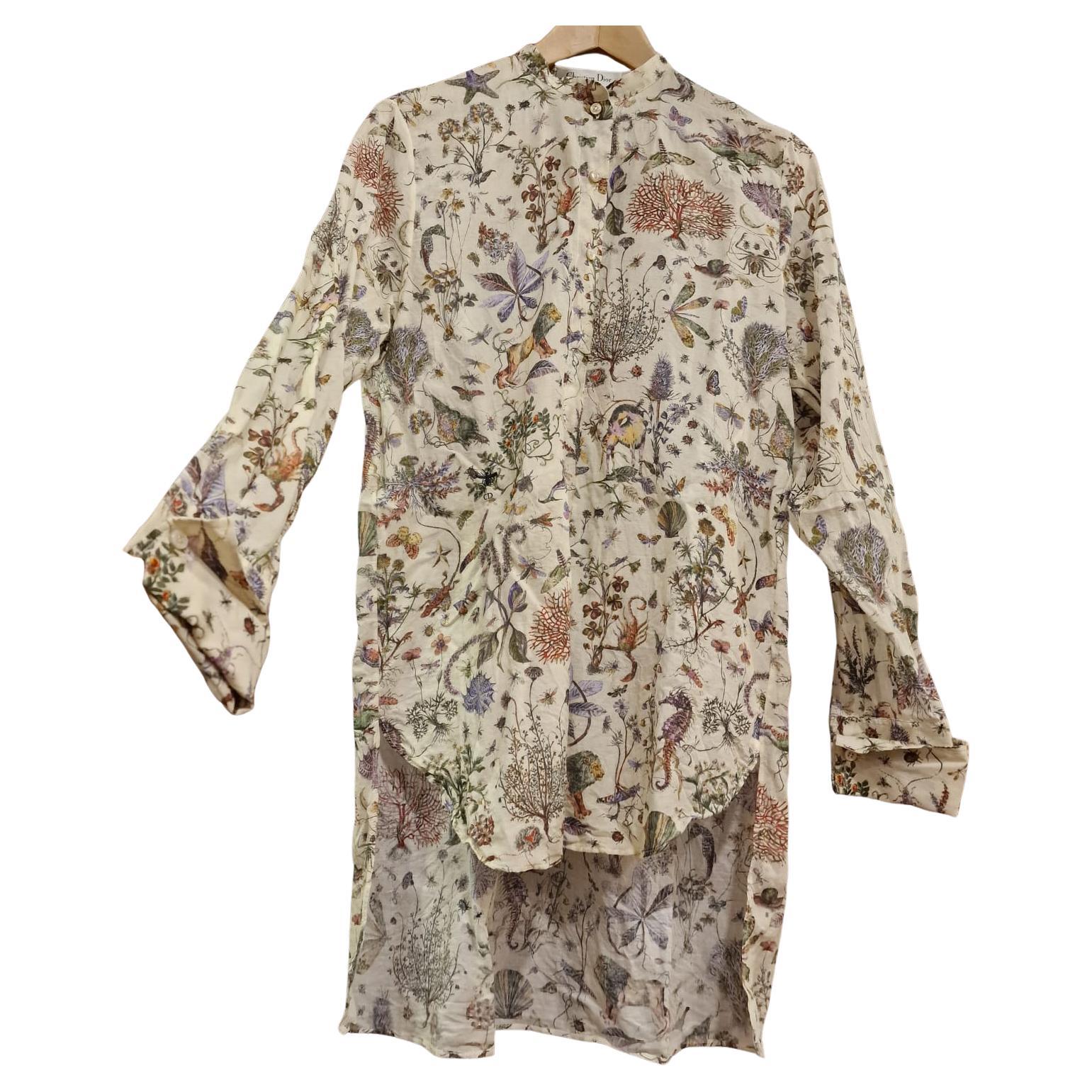 Christian Dior Riviere Baumwoll-Muslimbluse, Saison Sommer 2025 im Angebot