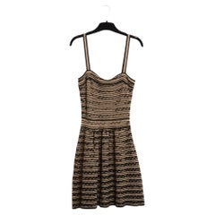 Christian Dior Bata FR34 Nude Negro Punto Vestido Chiuri US4